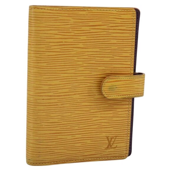 LOUIS VUITTON Epi Agenda PM Day Planner Cover Yellow LV Auth - Picture 1 of 16